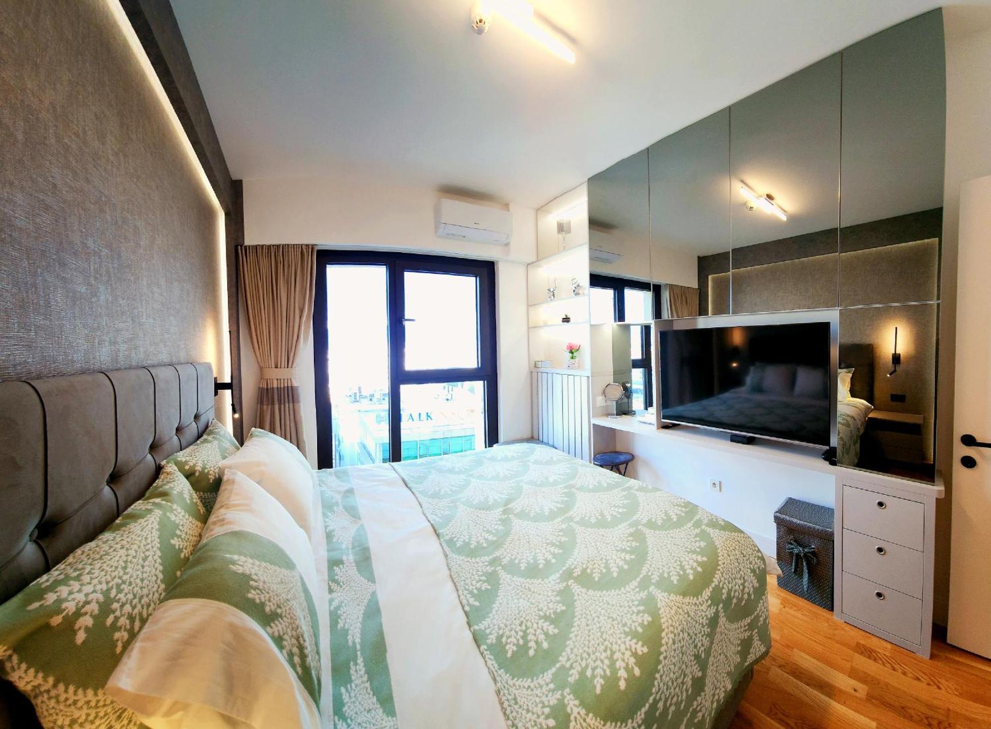 Diamond Residences 10Th Fl. Lux Apt. W/ City View Skopje Exteriör bild